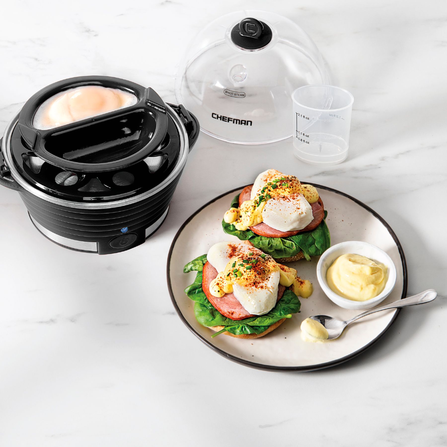 Best Buy: Chefman Electric Double Decker Egg Cooker Black RJ24-V2-DD-BLACK