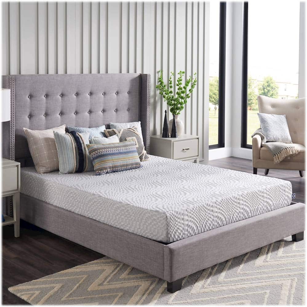 Alt View 11. Sealy - 8" Memory Foam Extra-Long Twin Mattress - White.