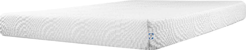 Left. Sealy - 8" Memory Foam Extra-Long Twin Mattress - White.