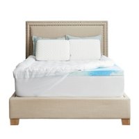 Sealy - 3 + 1 Memory Foam Topper with Fiber Fill Cover - King - Blue - Front_Zoom