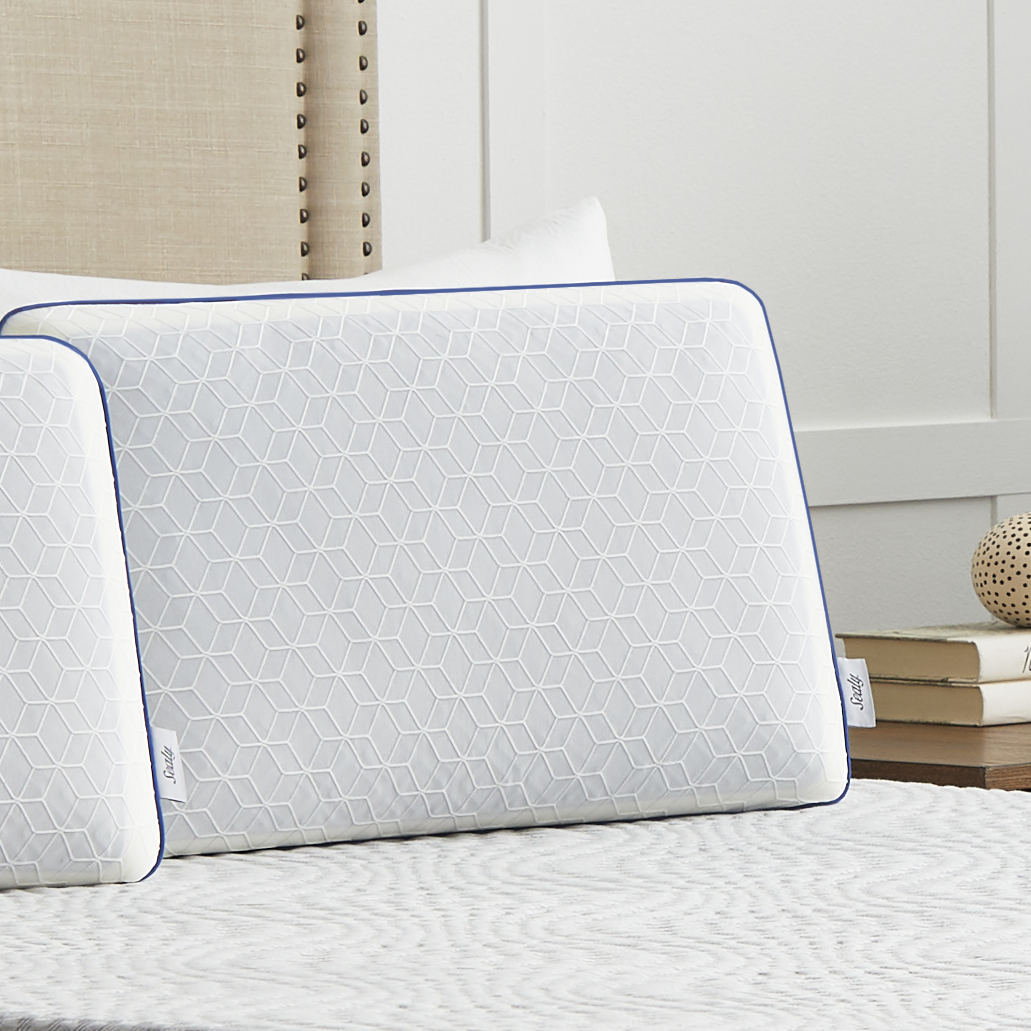 Sealy Chill Gel Memory Foam Bed Pillow Blue F01-00605-ST0 - Best Buy