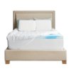 Sealy - 3 + 1 Memory Foam Topper with Fiber Fill Cover - Full - Blue