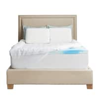 Sealy - 3 + 1 Memory Foam Full Topper with Fiber Fill Cover - Front_Zoom