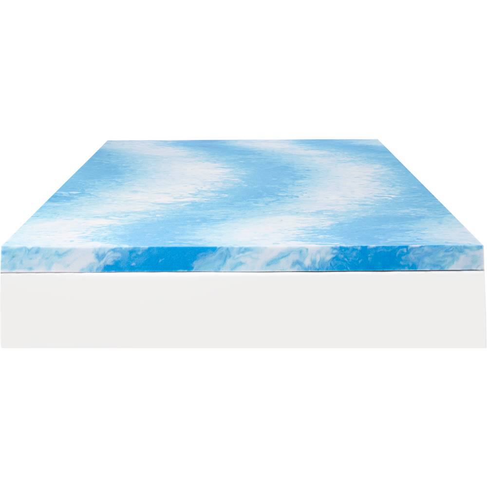 Alt View 17. Sealy - 3 + 1 Memory Foam Topper with Fiber Fill Cover - Queen - Blue.
