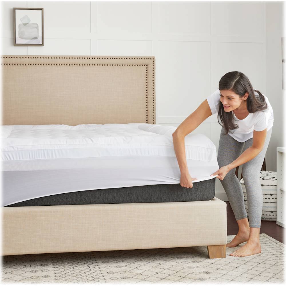 Best Buy Sealy 3 + 1 Memory Foam Cal King Topper with Fiber Fill Cover