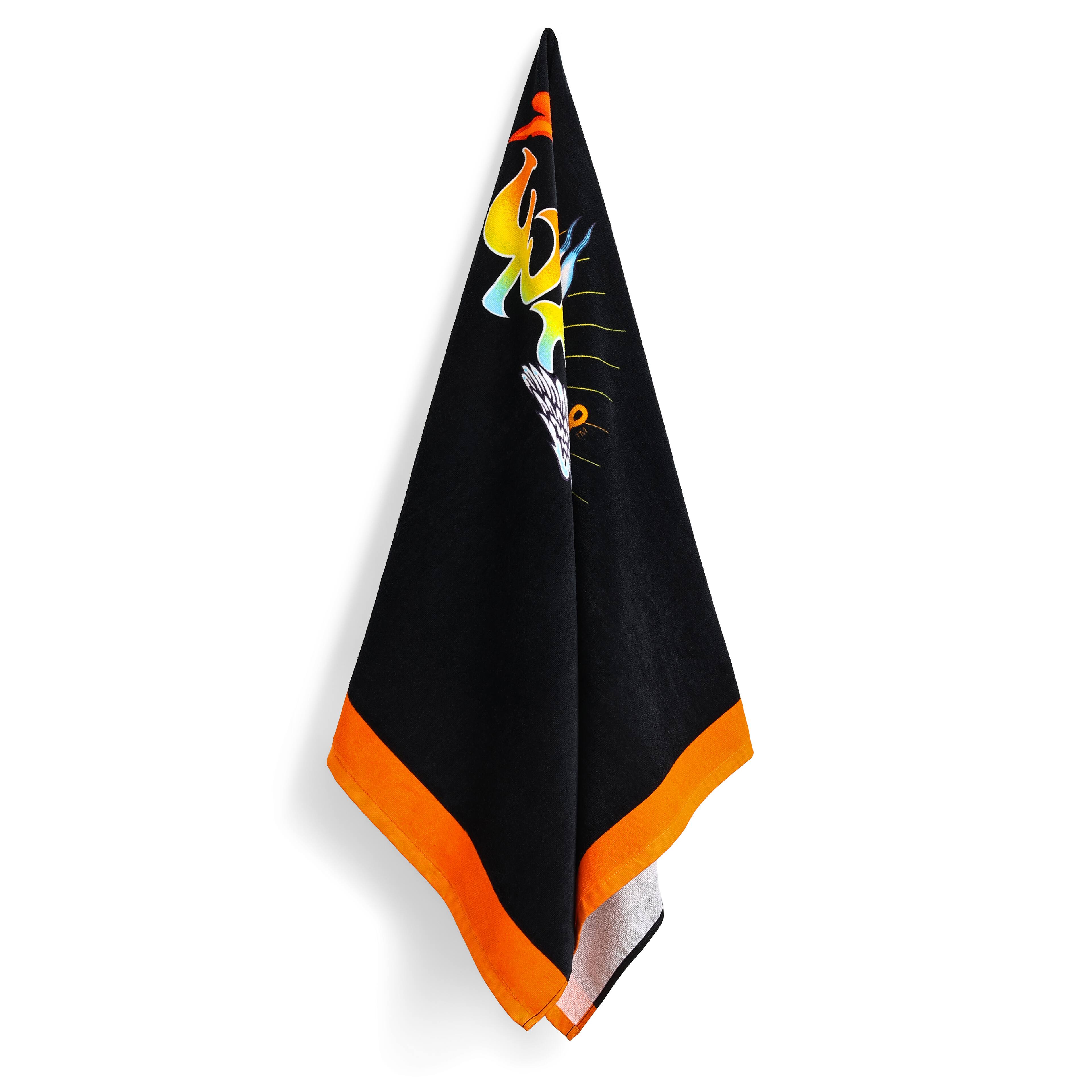 Alt View 1. Von Dutch - Von Dutch Iconic Y2K 100% Cotton 30"x60" Beach Towel | Cross Roads - Crossroads.