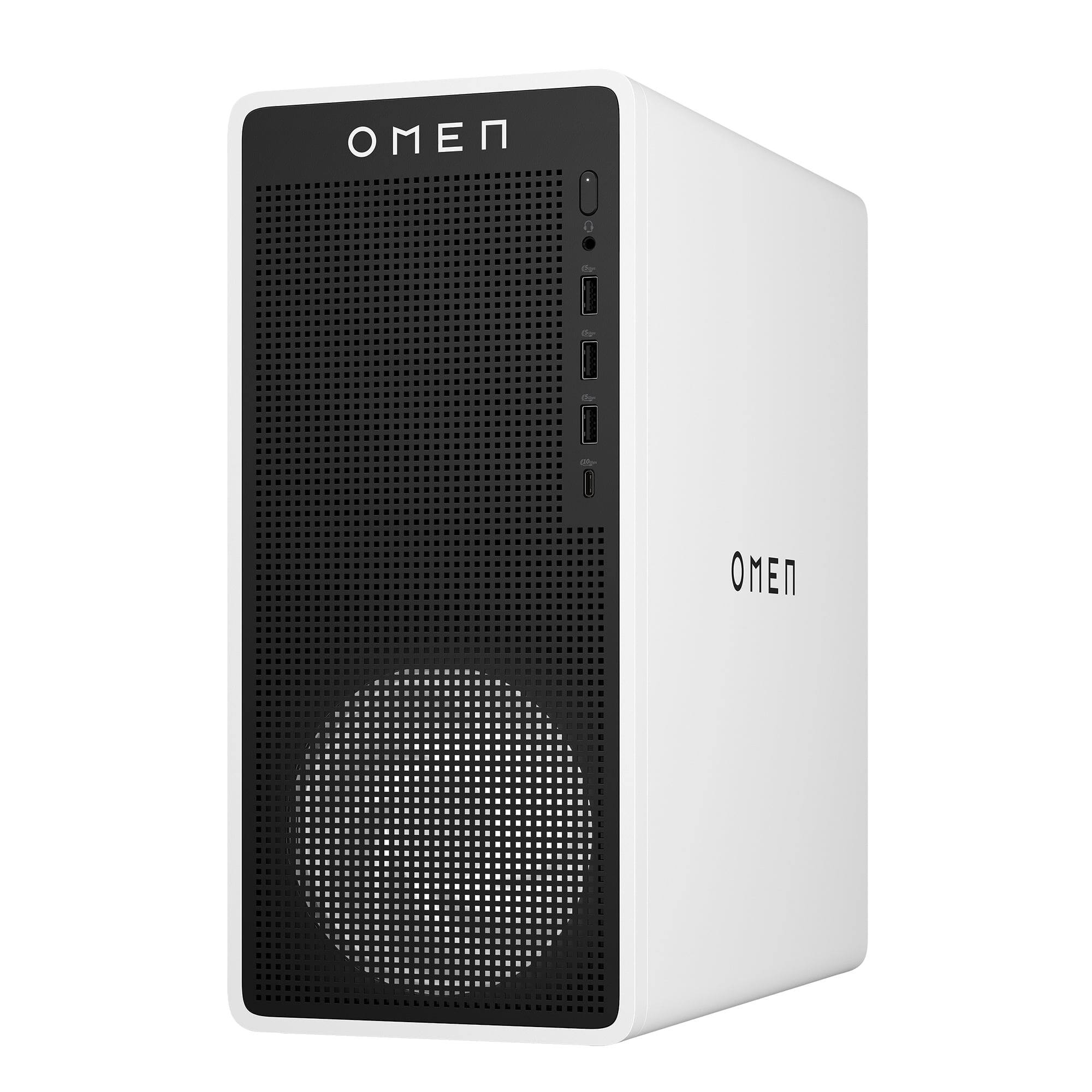Left. HP - HP OMEN 16L TG03-0007c Gaming Desktop Intel Core i7 16GB 1TB Win11H - White.