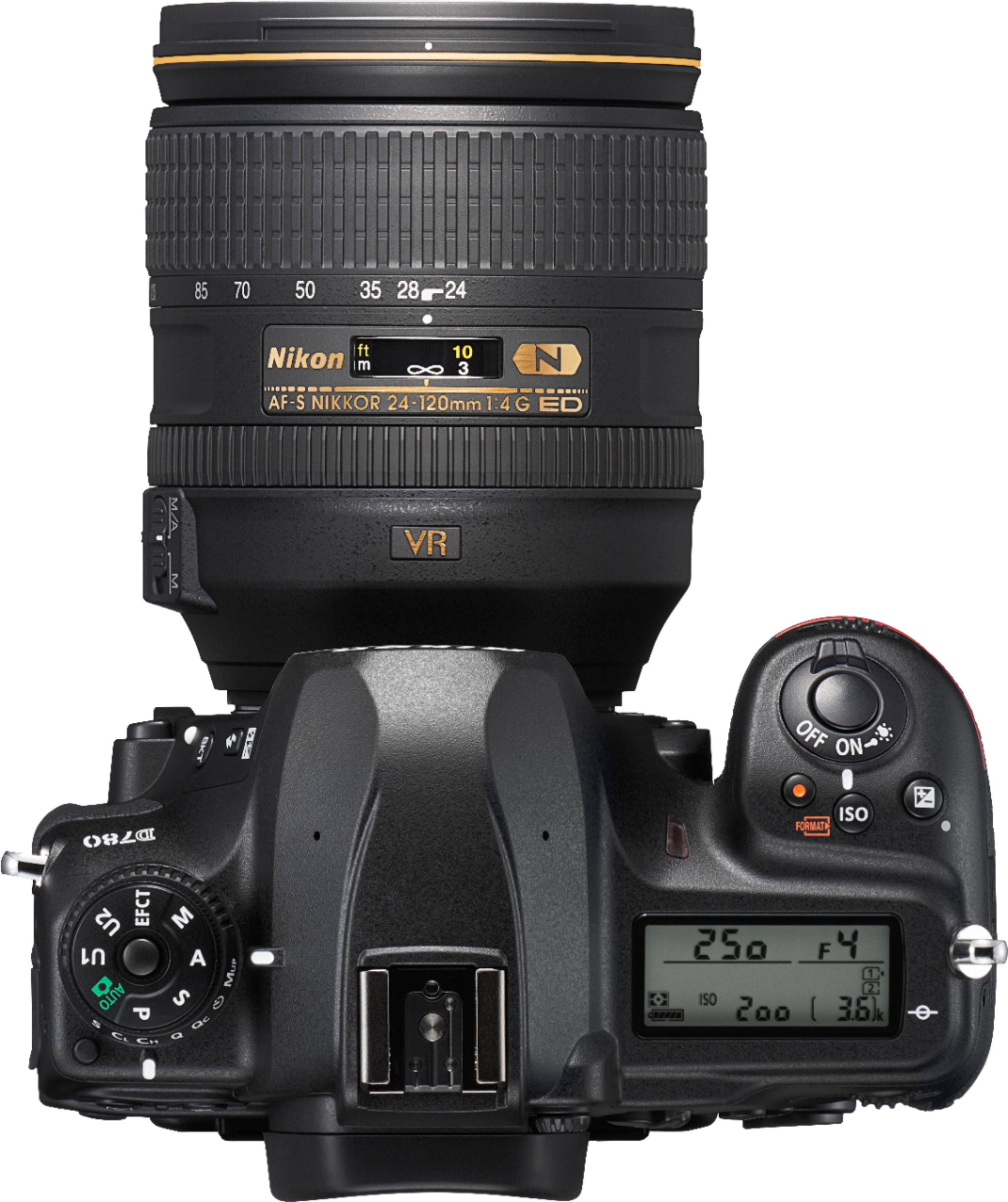 Top. Nikon - D780 DSLR 4K Video Camera with 24-120mm Lens - Black.