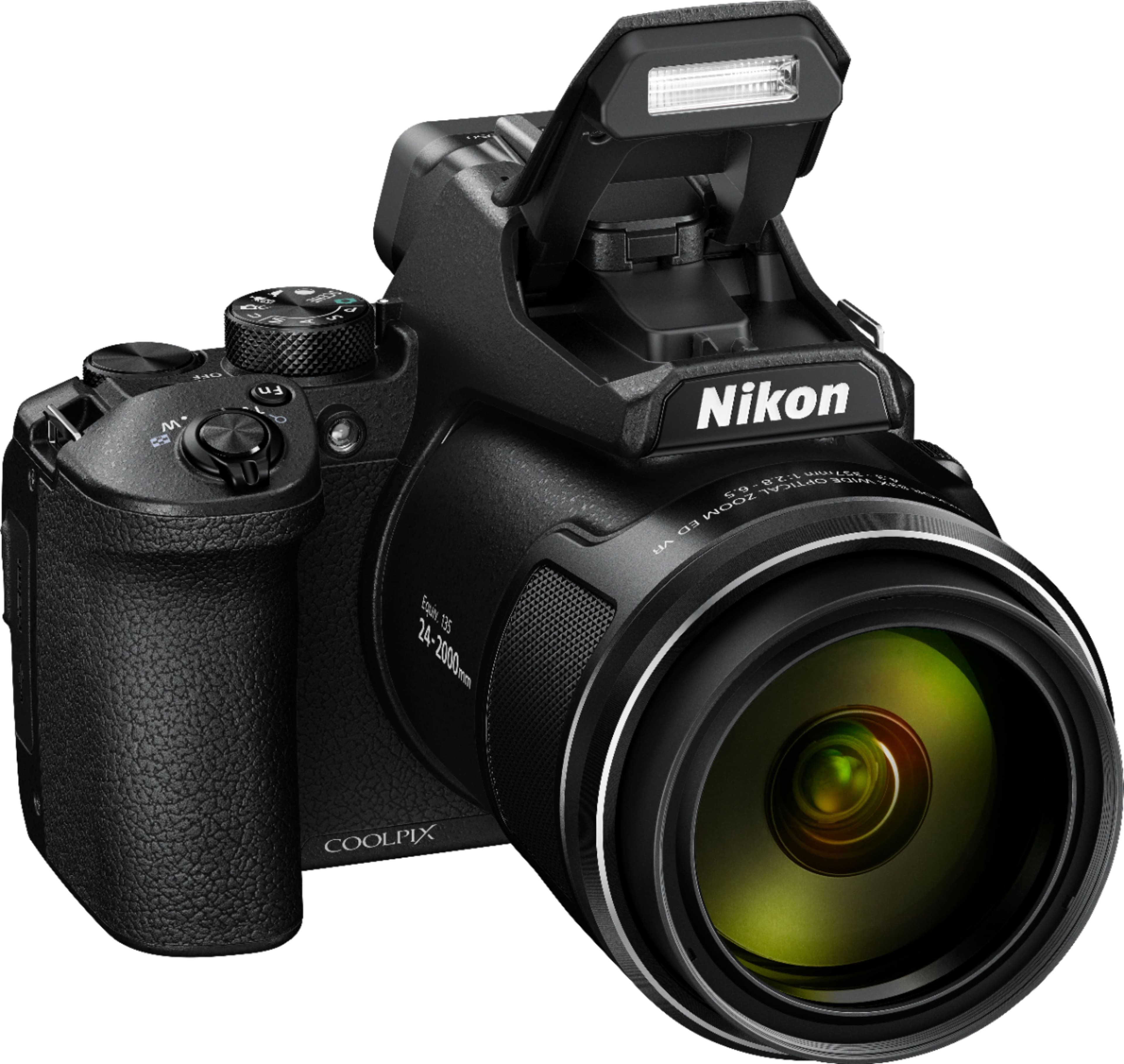 Angle. Nikon - Coolpix P950 16.0-Megapixel Digital Camera - Black.