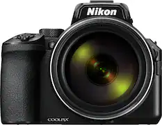 Front. Nikon - Coolpix P950 16.0-Megapixel Digital Camera - Black.