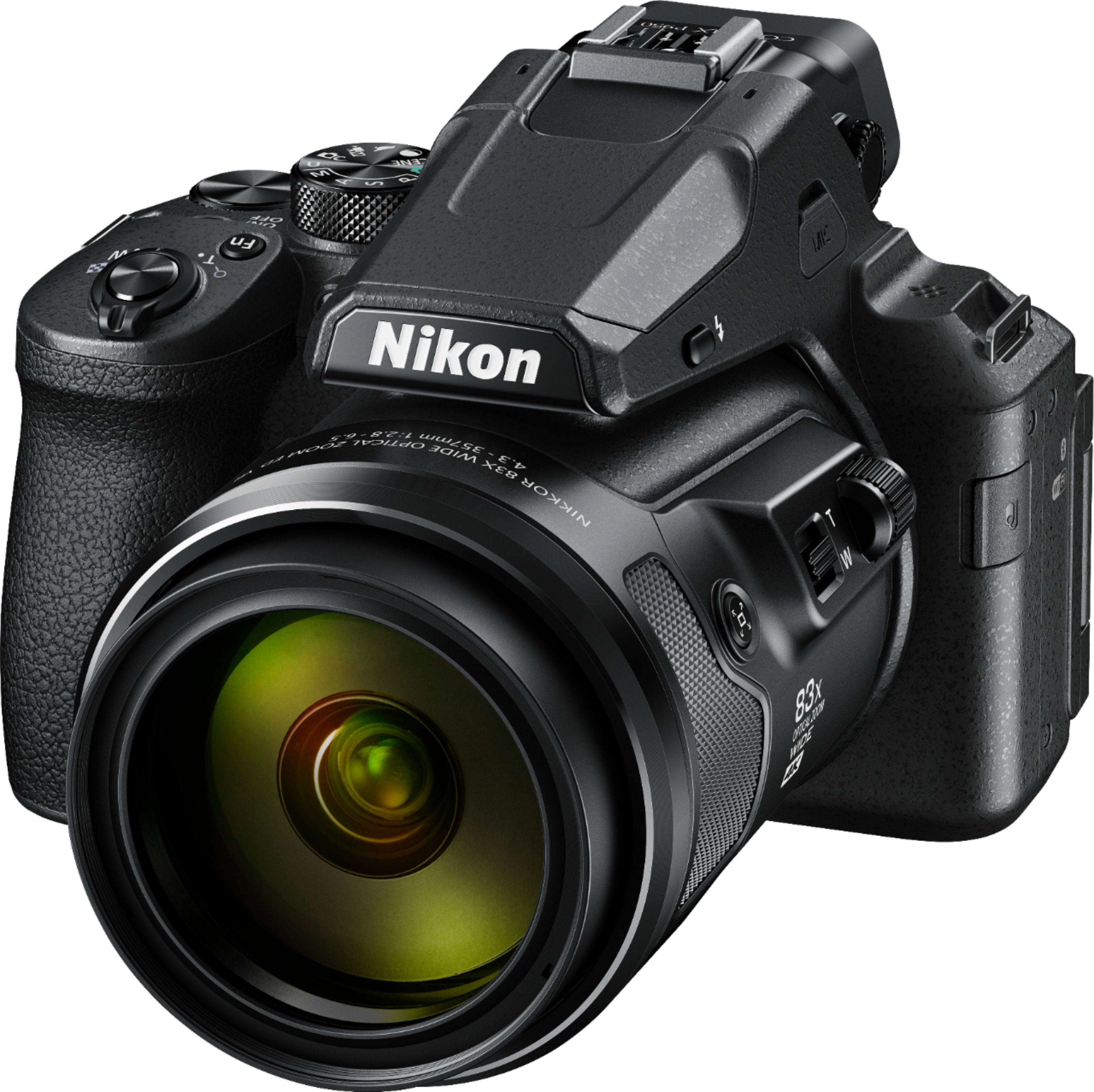 Left View: Nikon - Coolpix P950 16.0-Megapixel Digital Camera - Black