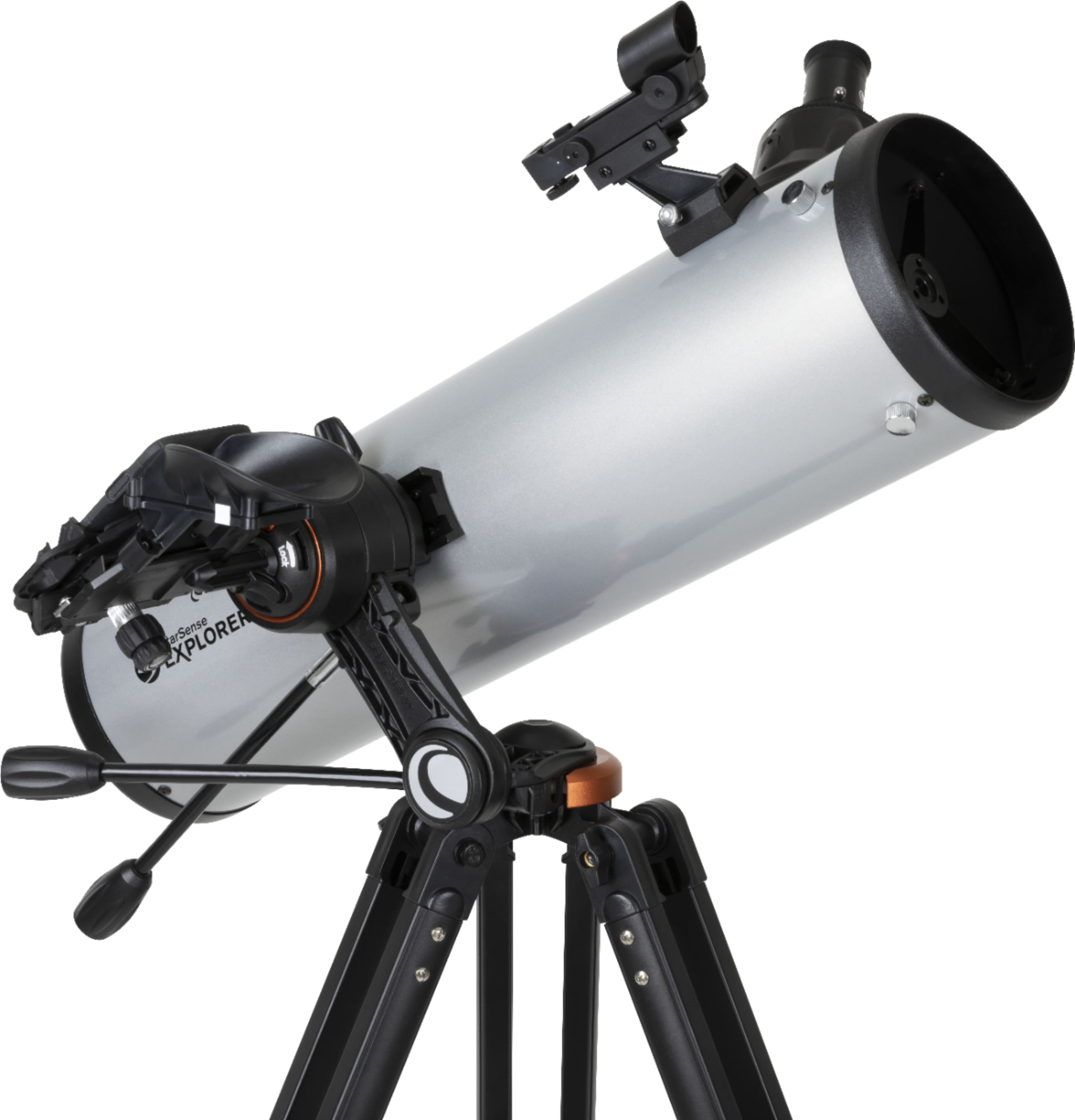 Alt View 11. Celestron - Starsense Explorer DX 130AZ Smartphone App-Enabled Newtonian Reflector Telescope - Silver/Black.