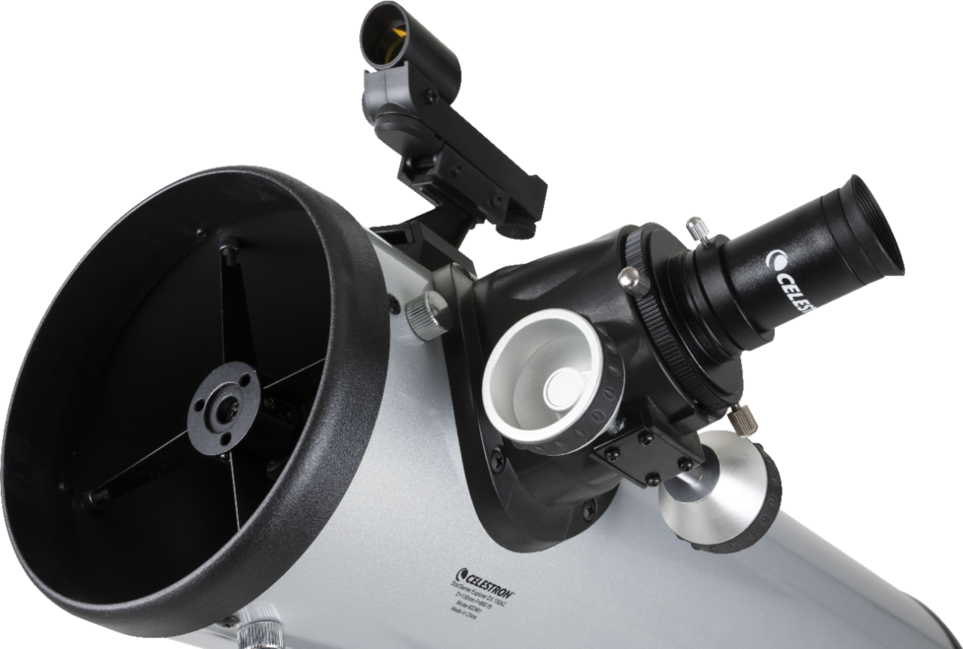Alt View 13. Celestron - Starsense Explorer DX 130AZ Smartphone App-Enabled Newtonian Reflector Telescope - Silver/Black.