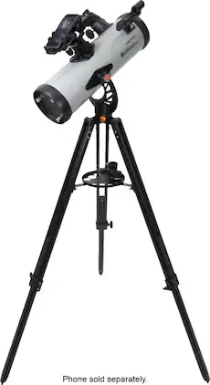 Celestron - Starsense Explorer LT 114AZ Telescope App-Enabled Newtonian Reflector Telescope - Silver/Black