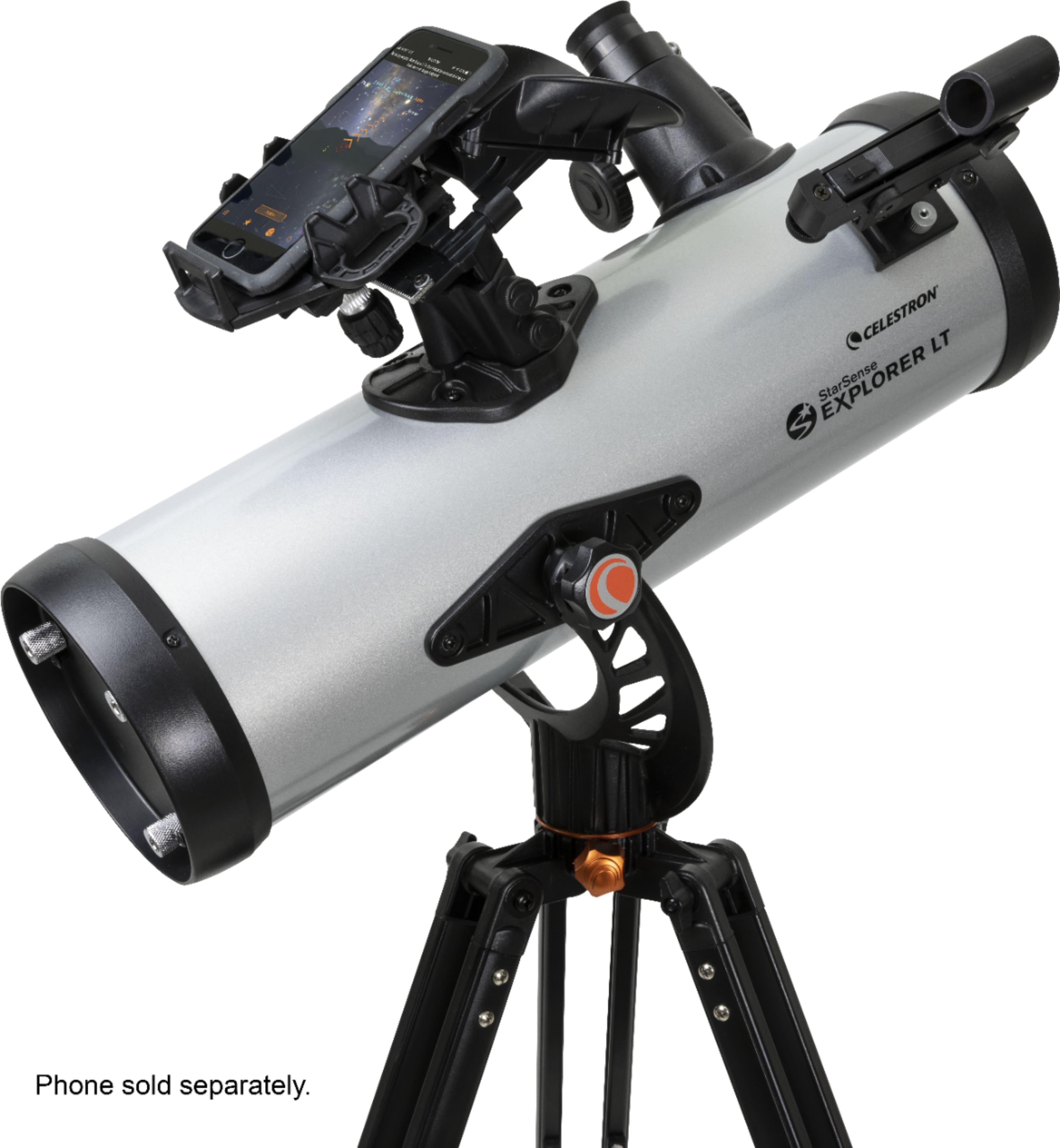 Alt View 11. Celestron - Starsense Explorer LT 114AZ Telescope App-Enabled Newtonian Reflector Telescope - Silver/Black.