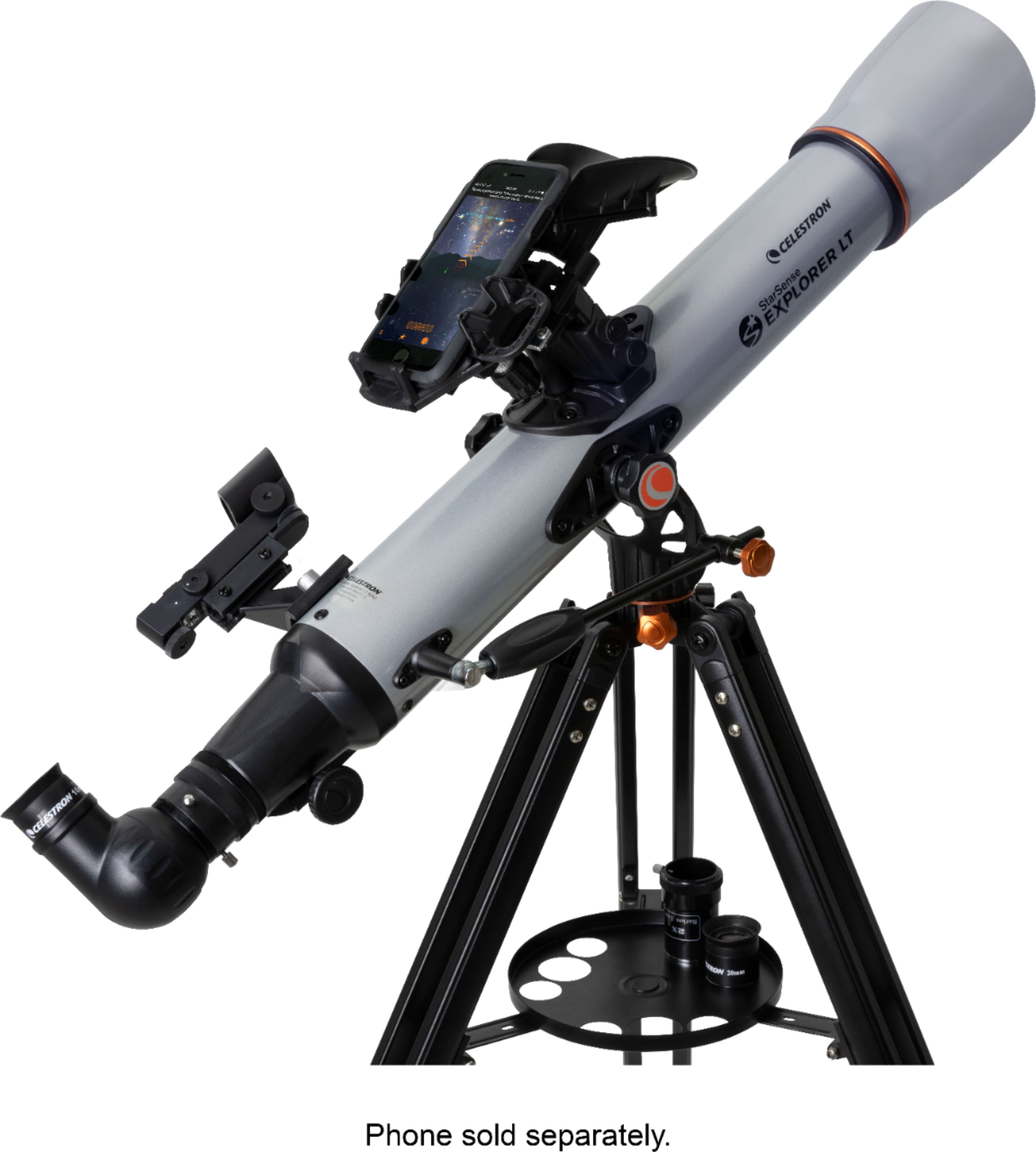 Alt View 16. Celestron - StarSense Explorer 80mm Refractor Telescope - Silver/Black.