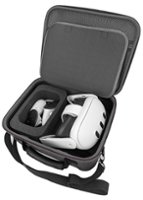 CASEMATIX - Custom Protective Case with Shoulder Strap for Meta Quest 2 VR Headsets and Accessories - Gray - Front_Zoom