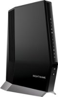 NETGEAR - Nighthawk AX6000 Wi-Fi 6 Router with DOCIS 3.1 Cable Modem - Black - Angle_Zoom