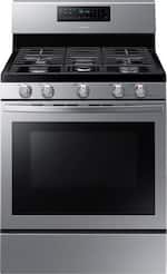 Samsung - 5.8 Cu. Ft. Freestanding Gas Convection Range with Self-High Heat Cleaning - Stainless steel - Front_Standard