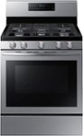 Front. Samsung - 5.8 Cu. Ft. Freestanding Gas Convection Range with Self-High Heat Cleaning.