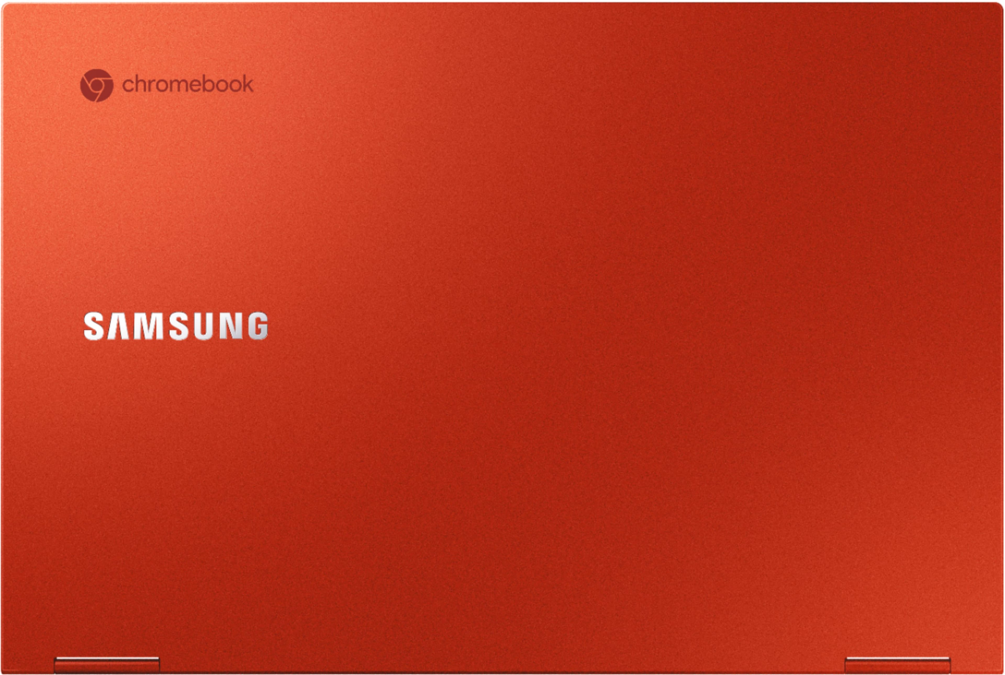 Alt View 3. Samsung - Galaxy 13.3" 4K Ultra HD Touch-Screen Chromebook - Intel Core i5 - 8GB Memory - 256GB SSD - Fiesta Red.