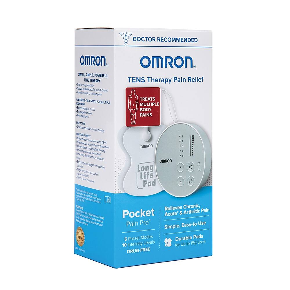 Alt View 13. Omron - Pocket Pain Pro TENS Unit - White.