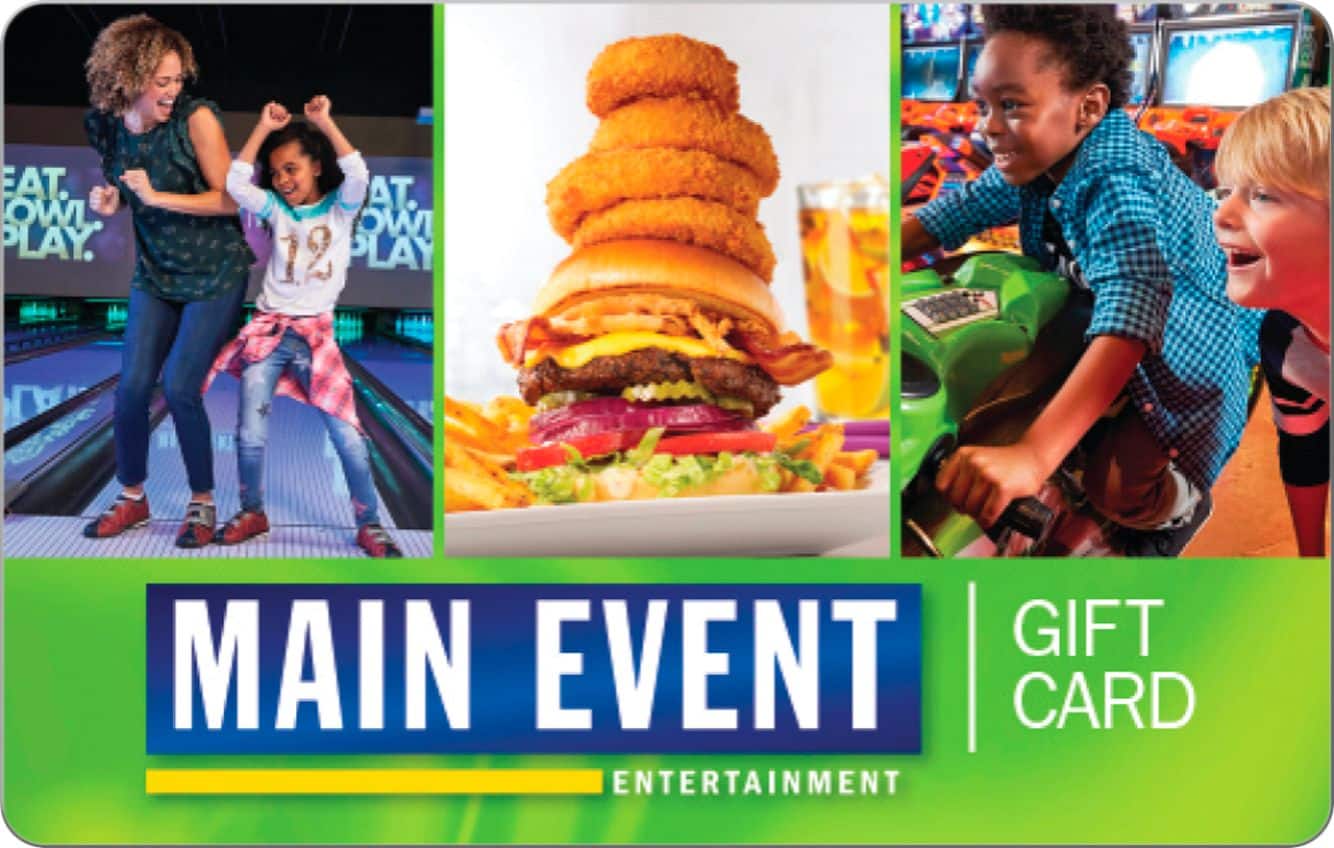 Front. Main Event - $50 Gift Card.