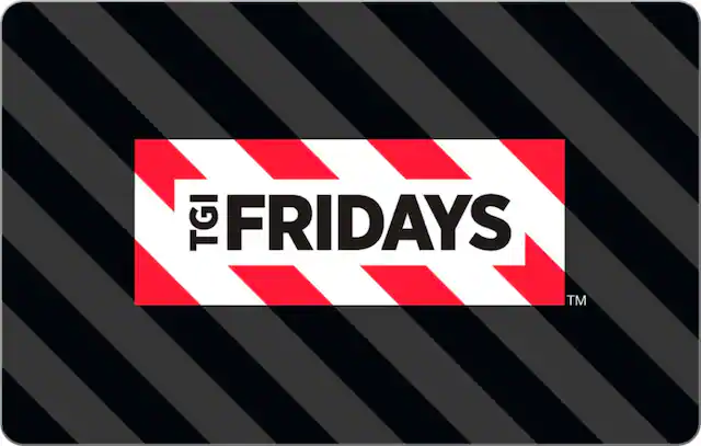 Front. TGI Friday - $25 Gift Card.
