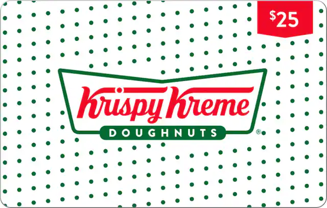 Front. Krispy Kreme - $25 Gift Card.