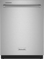 KitchenAid - 24" Top Control Built-In Dishwasher with Stainless Steel Tub, FreeFlex™, 3rd Rack, 44dBA - Stainless steel - Front_Zoom