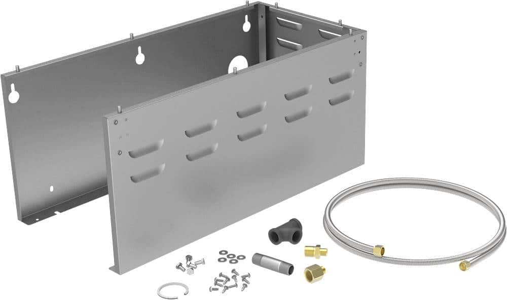 Left. Hestan - Cart Mount Kit for Hestan 12" Outdoor Double Side Burner - Silver.