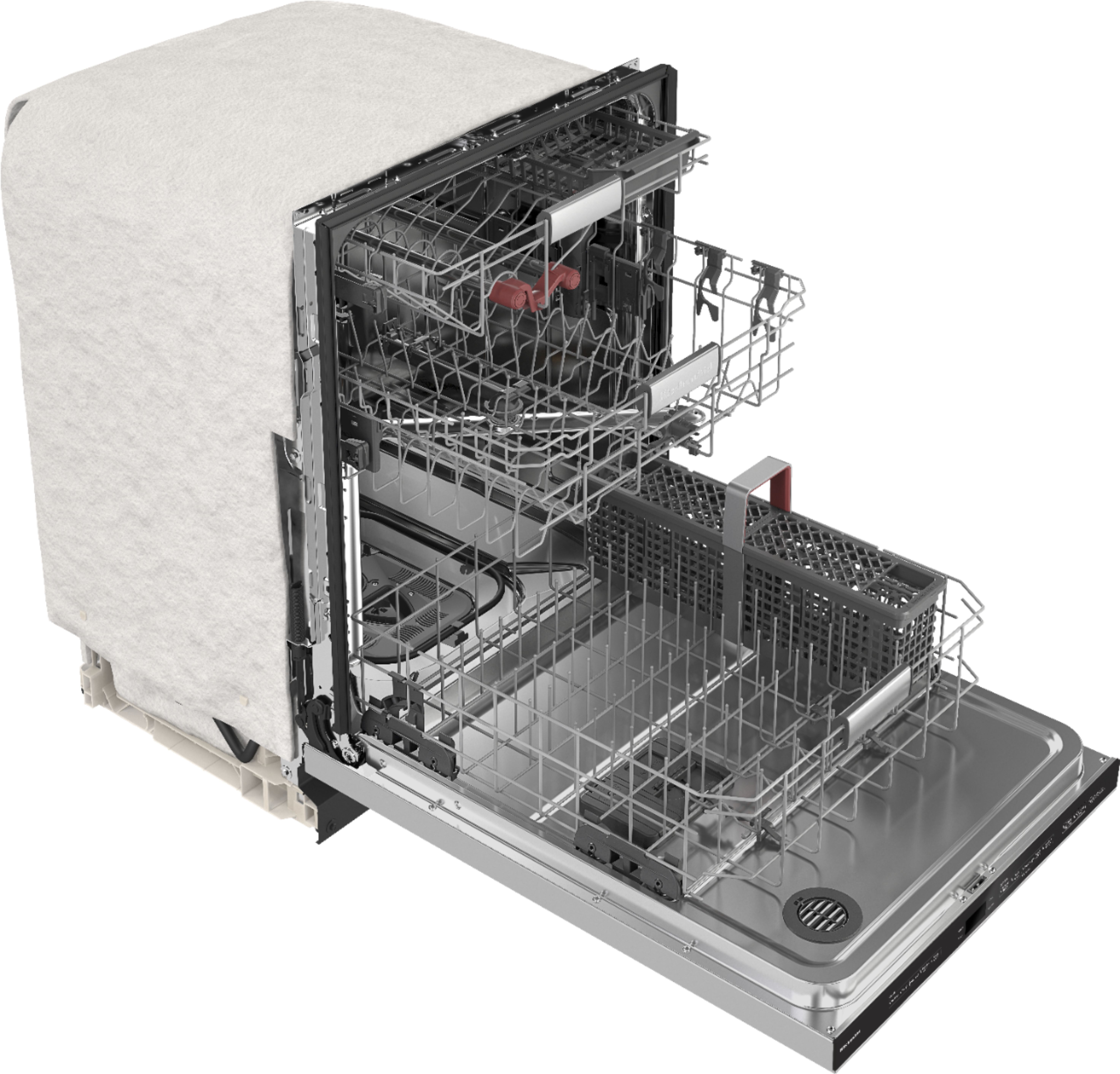 KitchenAid 44 DBA Dishwasher in PrintShield Finish with Freeflex Third Rack Stainless Steel