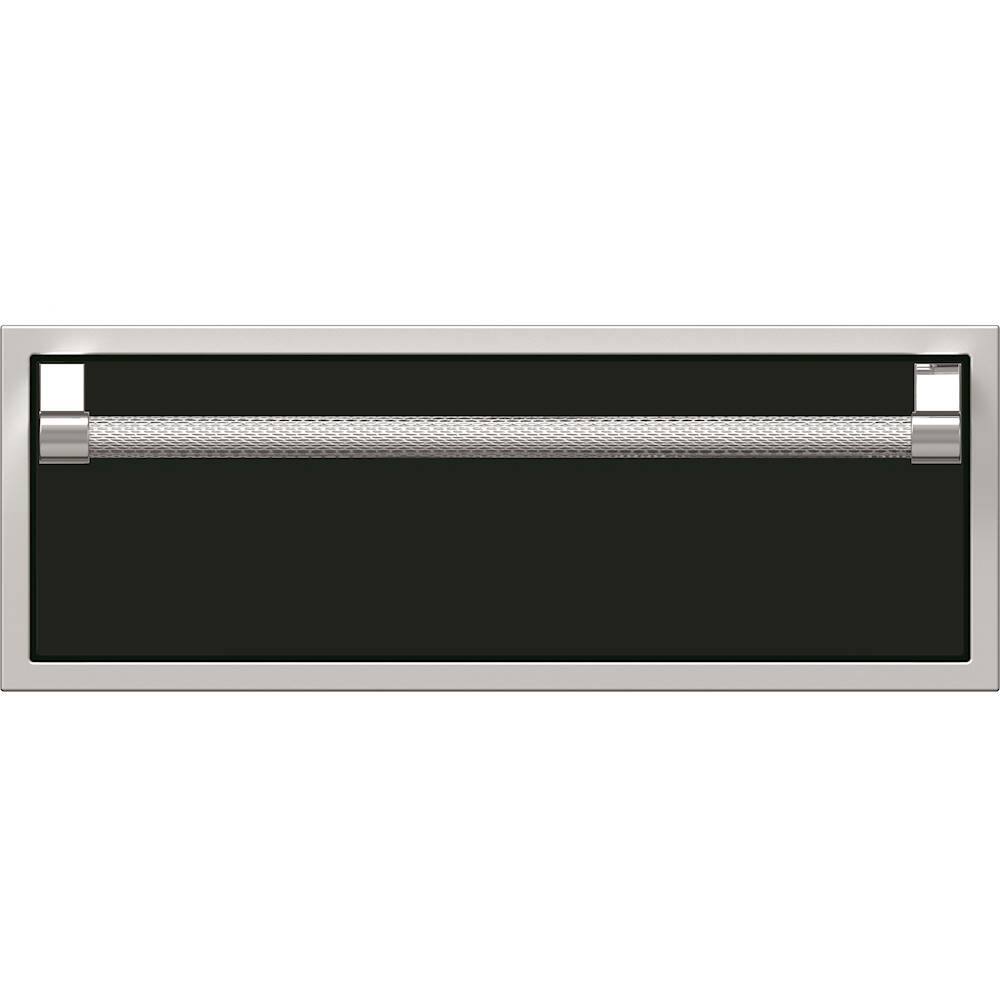 Angle. Hestan - AGSR Series 30" Outdoor Single Storage Drawer - Black.