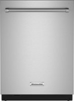 KitchenAid - Top Control Built-In Dishwasher with Stainless Steel Tub, 3rd Rack, 44dBA - Stainless Steel - Front_Zoom