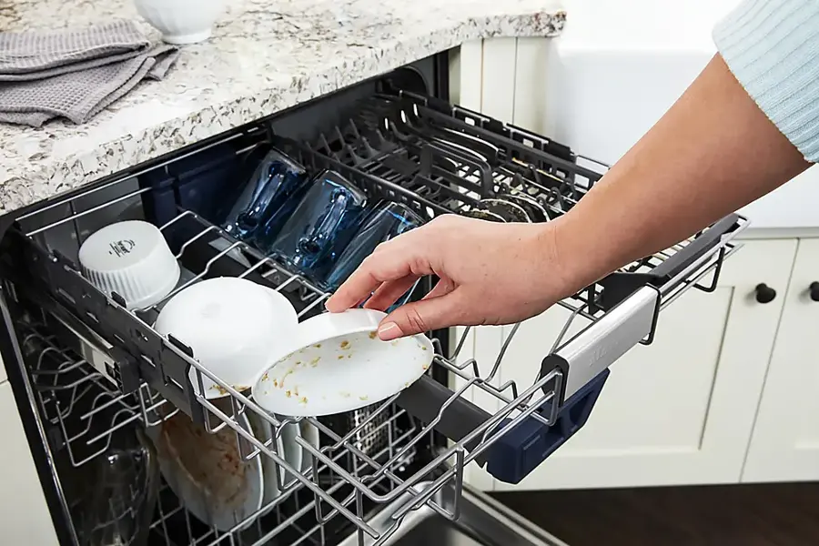 Alt View 22. Maytag - Top Control Built-In Dishwasher with Stainless Steel Tub, Dual Power Filtration, 3rd Rack, 47dBA - Black.