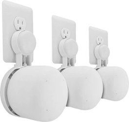 Mount Genie - The Point Outlet Mount for Google Nest Wi-Fi Add-On Points (3-Pack) - White - Front_Zoom