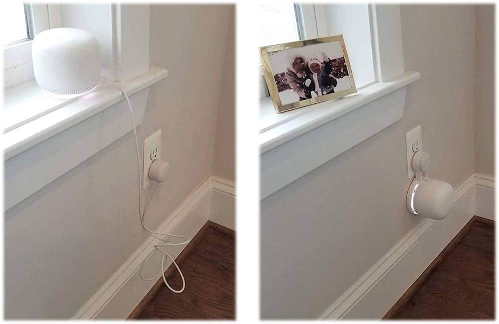 Alt View 12. Mount Genie - The Point Outlet Mount for Google Nest Wi-Fi Add-On Points - White.