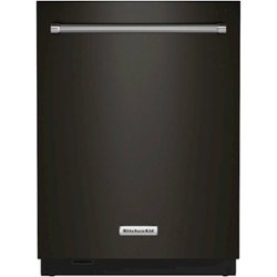 KitchenAid - Top Control Built-In Dishwasher with Stainless Steel Tub, FreeFlex™ 3rd Rack, 44dBA - Black Stainless Steel - Front_Zoom