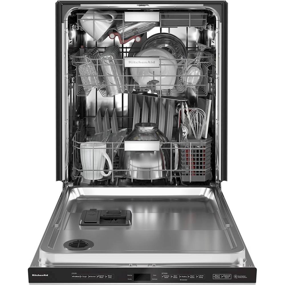 KitchenAid 57-Decibel Double Drawer Dishwasher with Hard Food Disposer  (Stainless) (Common: 24-in; Actual 23.375-in) in the Drawer Dishwashers  department at