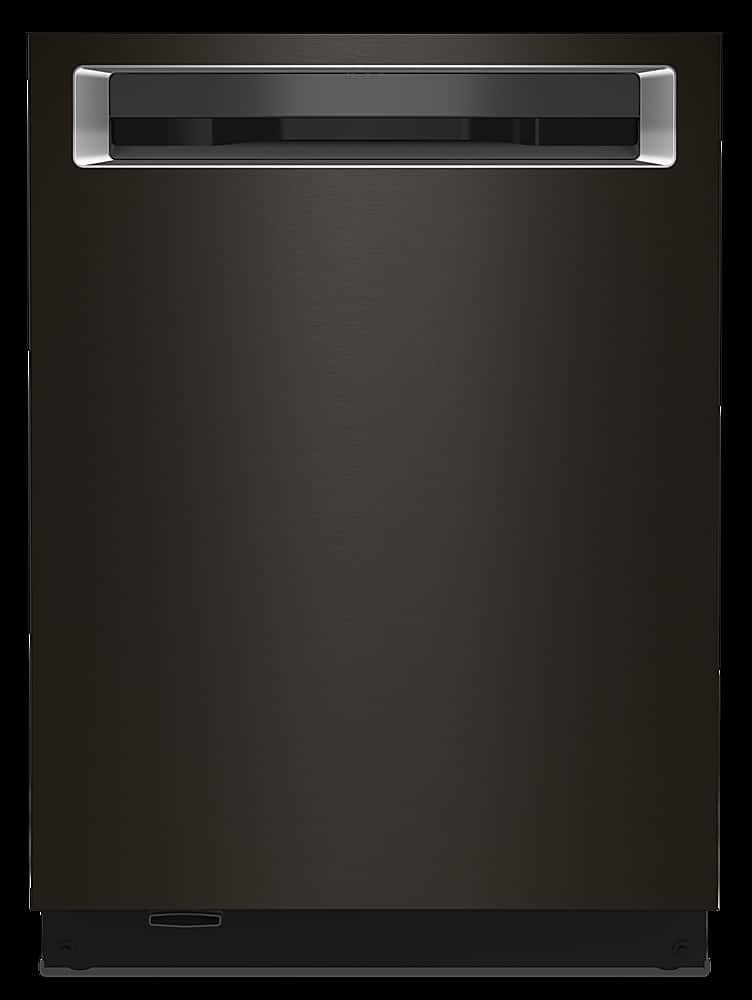 KitchenAid - 24" Top Control Built-In Stainless Steel Tub Dishwasher with 3rd Rack, LED Interior Lighting, 44 dBA - Black Stainless Steel - Front_Zoom