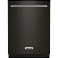 KitchenAid - Top Control Built-In Dishwasher with Stainless Steel Tub, FreeFlex Third Rack, 44dBA - Black Stainless Steel - Front_Zoom