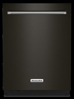 KitchenAid - Top Control Built-In Dishwasher with Stainless Steel Tub, FreeFlex Third Rack, 44dBA - Black stainless steel - Front_Zoom