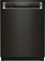 KitchenAid - Top Control Built-In Dishwasher with Stainless Steel Tub, FreeFlex 3rd Rack, 44dBA - Black Stainless Steel - Front_Zoom