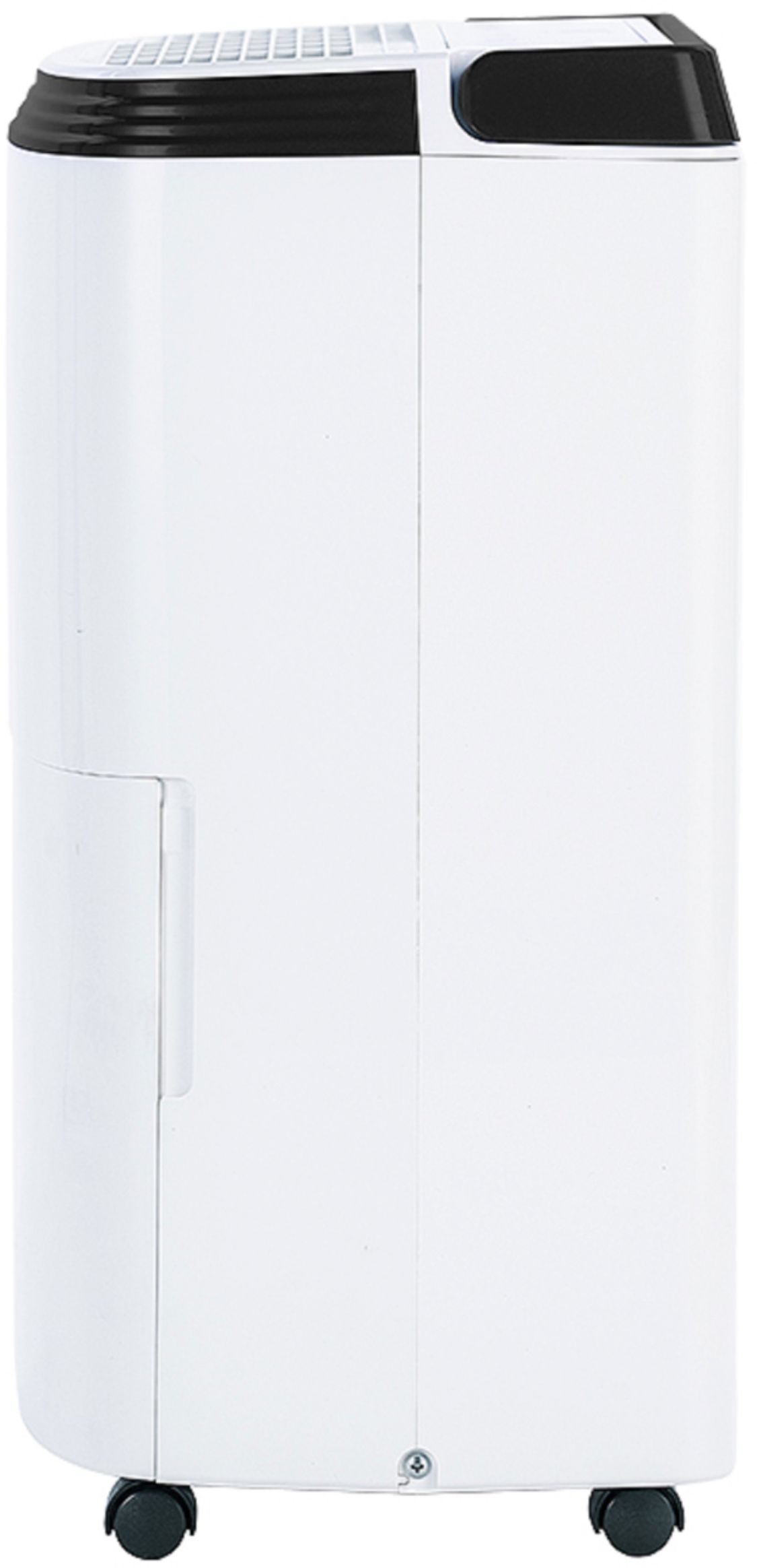 Left View: GE - 35-Pint Portable Dehumidifier with Smart Dry - White
