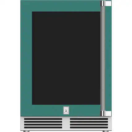 Front. Hestan - 5.2 Cu. Ft. Built-In Mini Fridge - Blue.