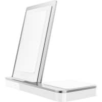 Defense - Duo 10W Wireless Charging Pad for iPhone/Android - White - Front_Zoom