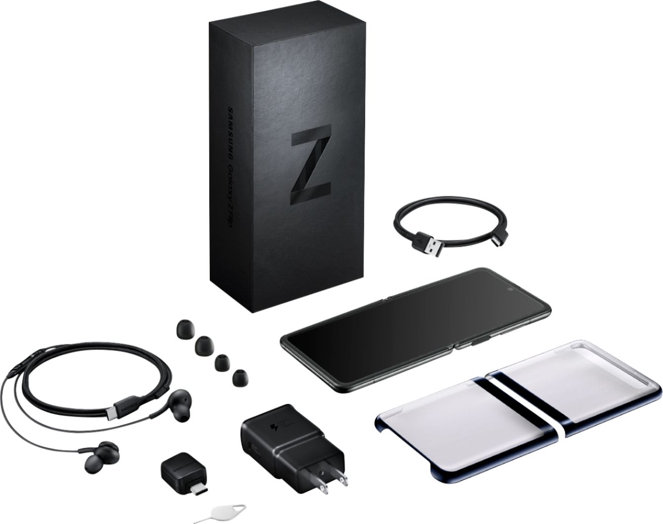  SAMSUNG Galaxy Z Flip (256GB, 8GB) 6.7 Foldable AMOLED,  Snapdragon 855+, AT&T Unlocked GSM 4G LTE (T-Mobile, Metro, Straight Talk)  F700U/DS (Mirror Black) (Renewed) : Cell Phones & Accessories