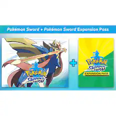 Front. Nintendo - Pokémon Sword + Pokémon Sword Expansion Pass.