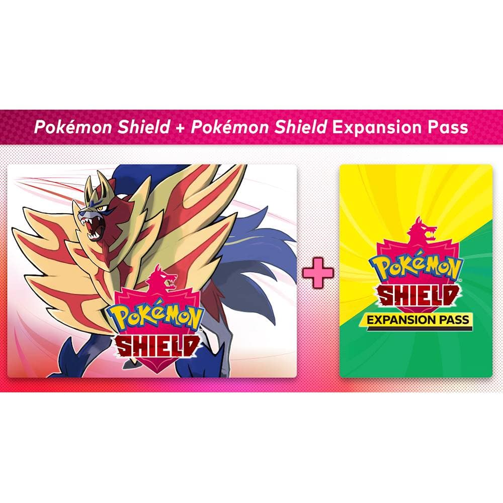Front. Nintendo - Pokémon Shield + Pokémon Shield Expansion Pass.