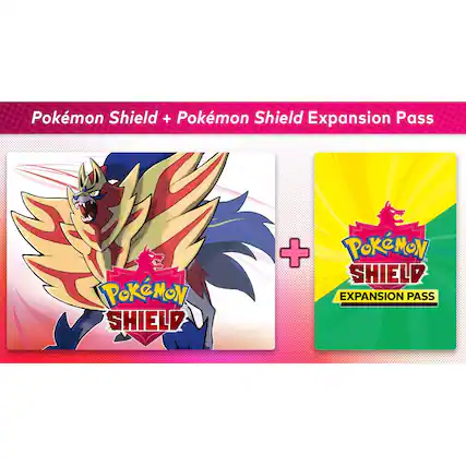 Front. Nintendo - Pokémon Shield + Pokémon Shield Expansion Pass. - E (Everyone)
